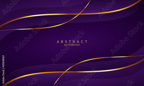 luxury premium purple background and gold line