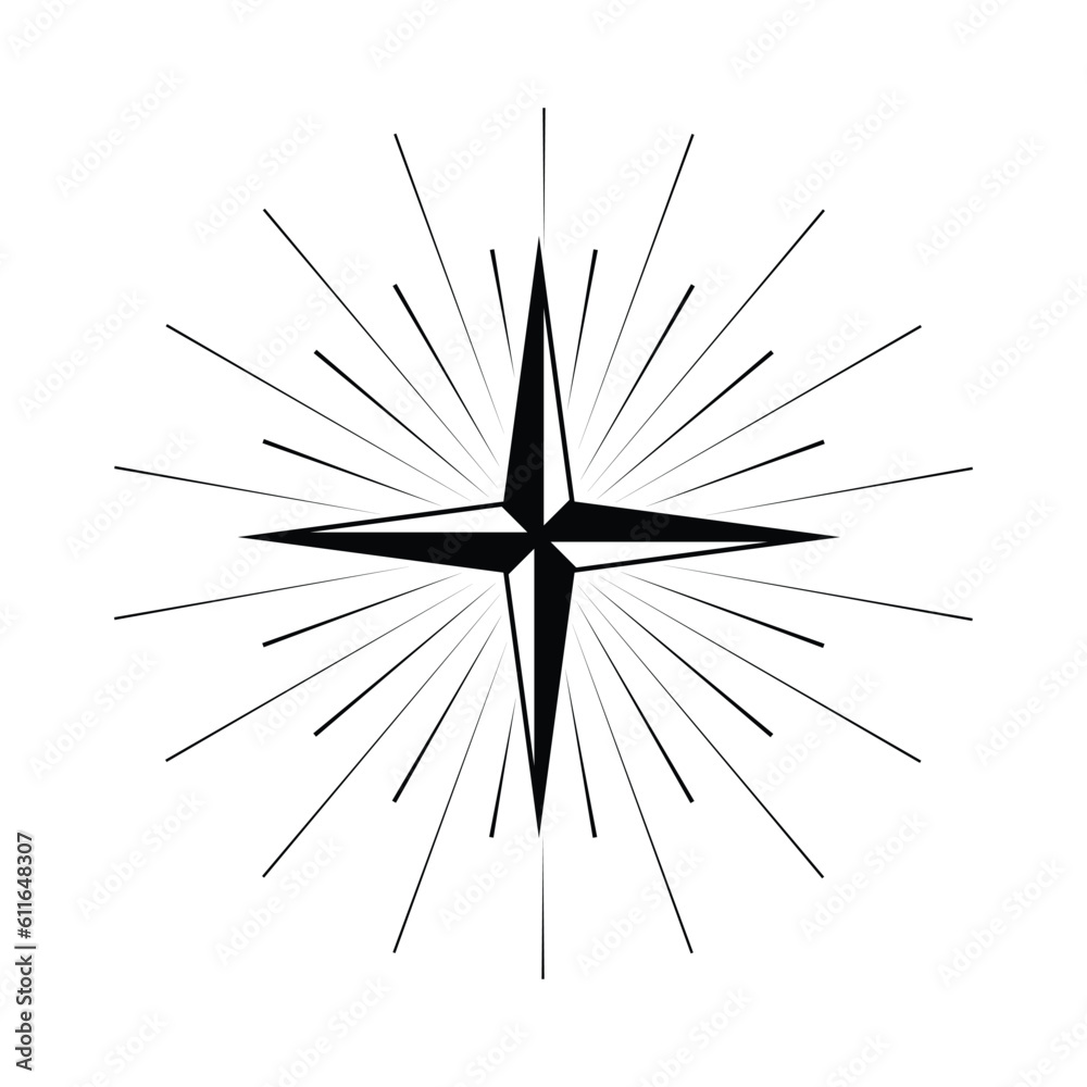 Compass star cartography exploration vector Compass star cartography exploration vector