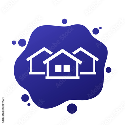 neighbourhood vector icon with houses