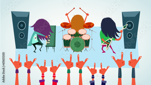 Rock band concert