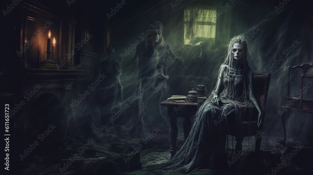 Fototapeta premium halloween spooky illustration