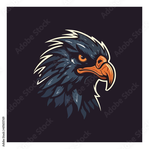 Eagle shaped mascot logo for a publishing company.