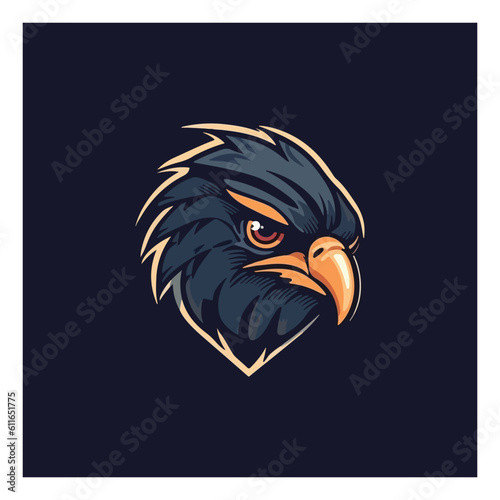 Eagle shaped mascot logo for a publishing company.