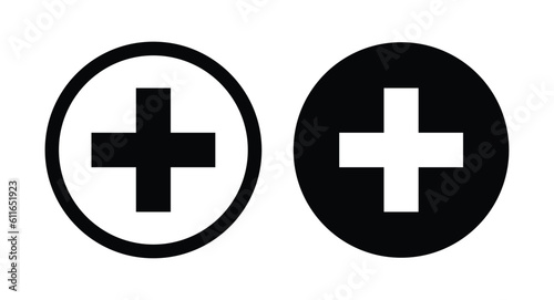 First aid icon, First aid symbol vector design plus icon