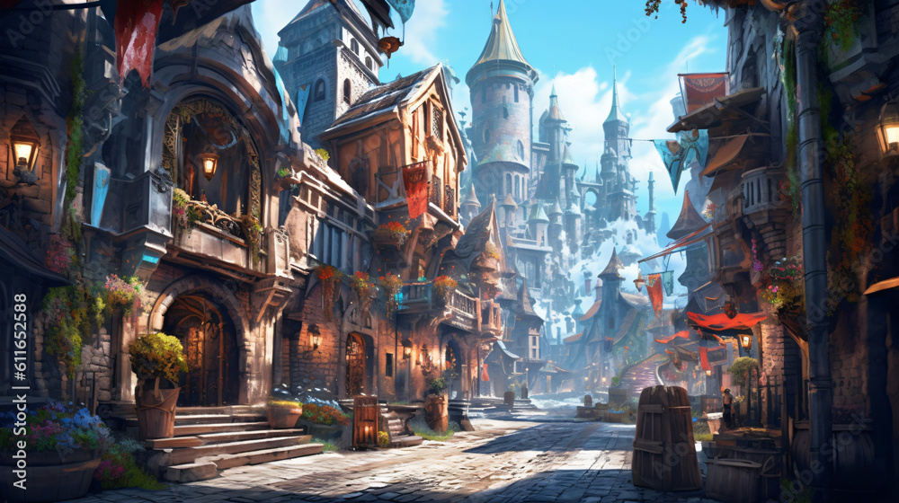 Fantasy medieval city