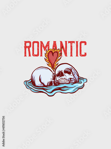 skull head romantic love death