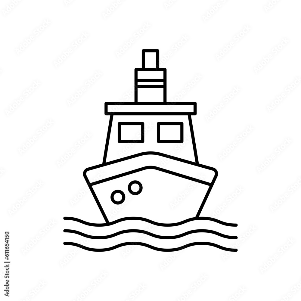 Ship Vector Outline Vector Icon that can easily edit or modify
Ship Vector Outline Vector Icon that can easily edit or modify