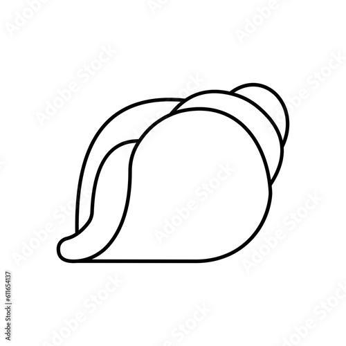 Shell Vector Outline Vector Icon that can easily edit or modify

