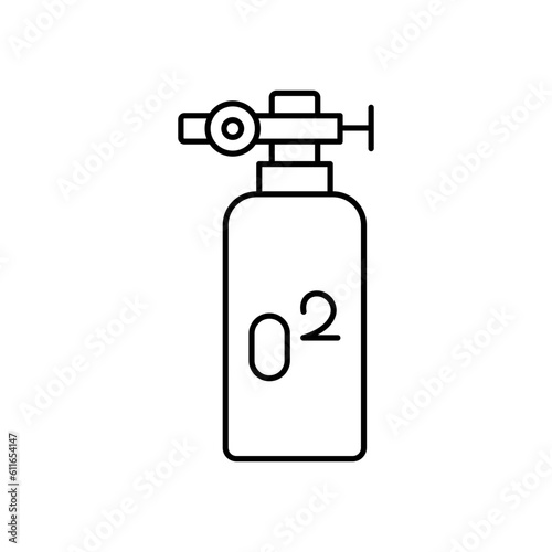 Oxygen tanks Vector Outline Vector Icon that can easily edit or modify

