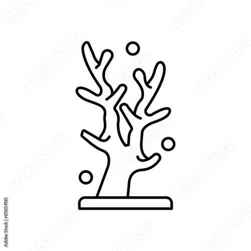 Coral reef Vector Outline Vector Icon that can easily edit or modify

