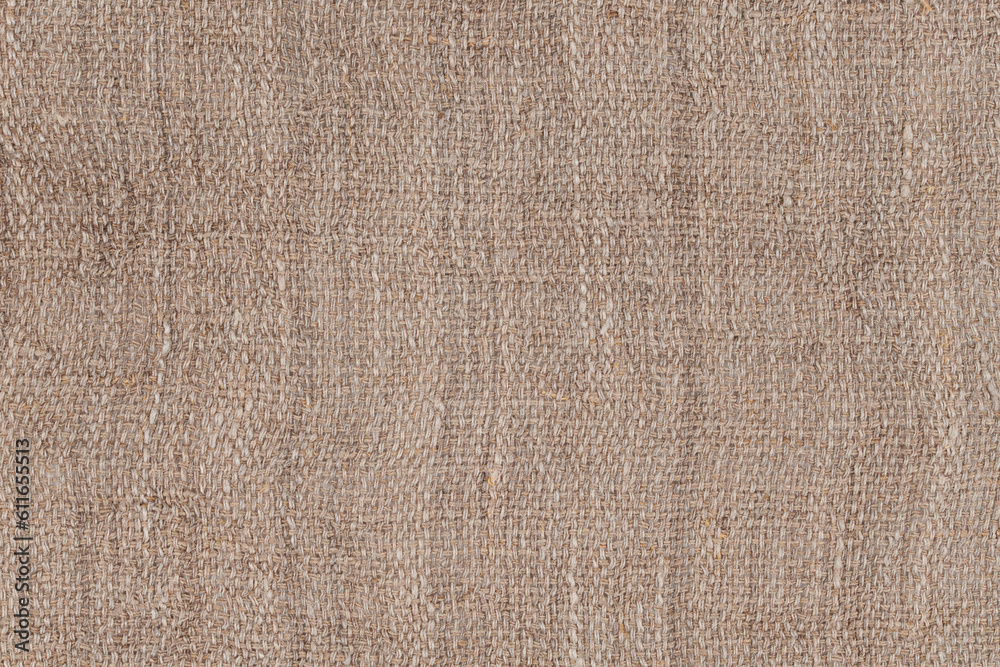 Linen crumpled texture natural fabric background closeup Linen crumpled texture natural fabric background closeup