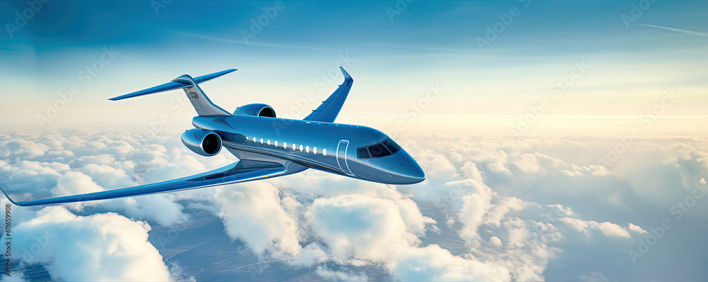 Private jet flying over the earth. Empty blue sky with white clouds at background. Business Travel Concept. Horizontal.
Private jet flying over the earth. Empty blue sky with white clouds at background. Business Travel Concept. Horizontal.