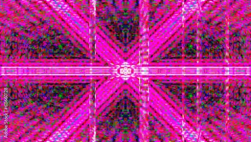 Glitched abstract background with a digital signal error and collapsing data. Element of design. Dancefloor musical abstract background. Vj loop club animation. Motion graphic design.
