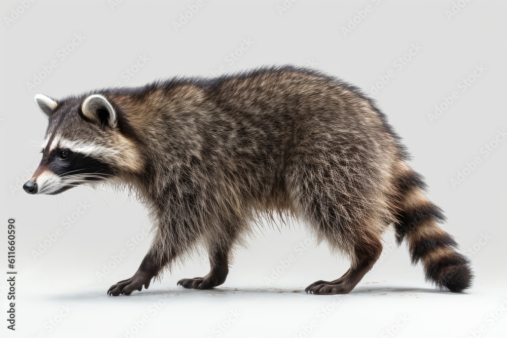 Naklejka premium Raccoon. Generative AI.