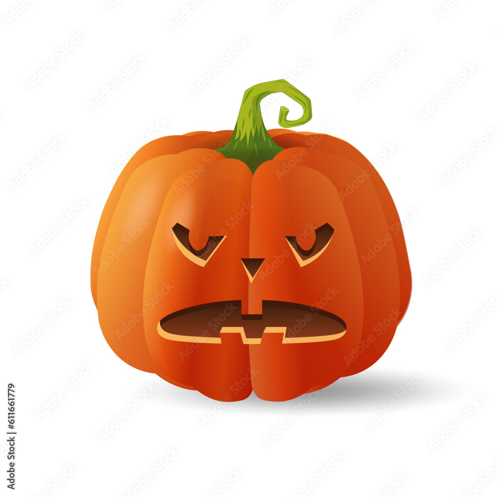 Halloween scary orange pumpkin Holiday cartoon concept Halloween scary orange pumpkin Holiday cartoon concept