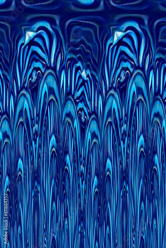 complex intricate pattern and design in shades of blue  squarial shape proud to be square photo