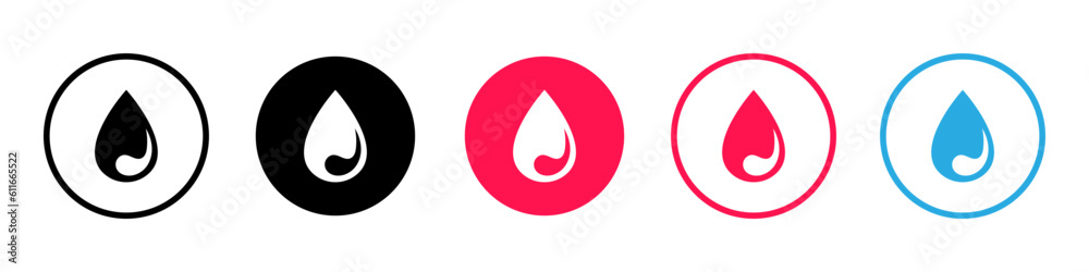 Water drop icon. Droplet icon. Natural element concept. Vector Water drop icon. Droplet icon. Natural element concept. Vector