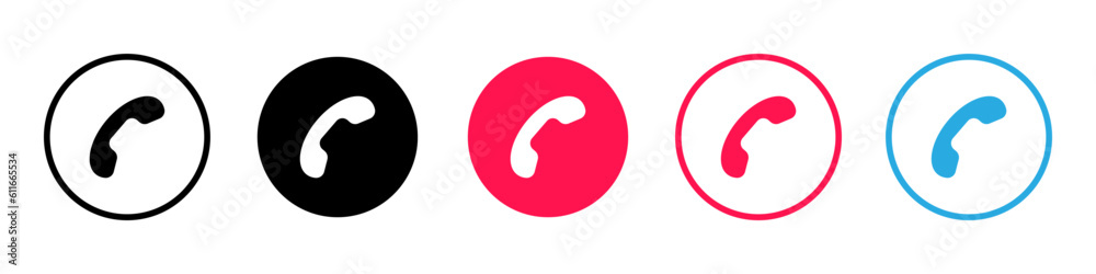 Call button icon. Finish the call button. Hang up the phone. Hot line and support concept. Vector Call button icon. Finish the call button. Hang up the phone. Hot line and support concept. Vector