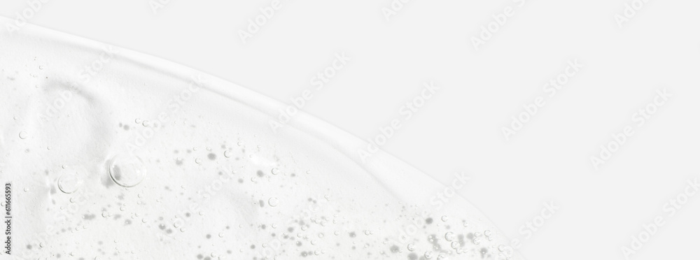 The texture of the serum or gel. Transparent cream with bubbles in the background. Transparent cosmetic gel in close-up. .Oxygen bubbles. . The texture of the serum or gel. Transparent cream with bubbles in the background. Transparent cosmetic gel in close-up. .Oxygen bubbles. .