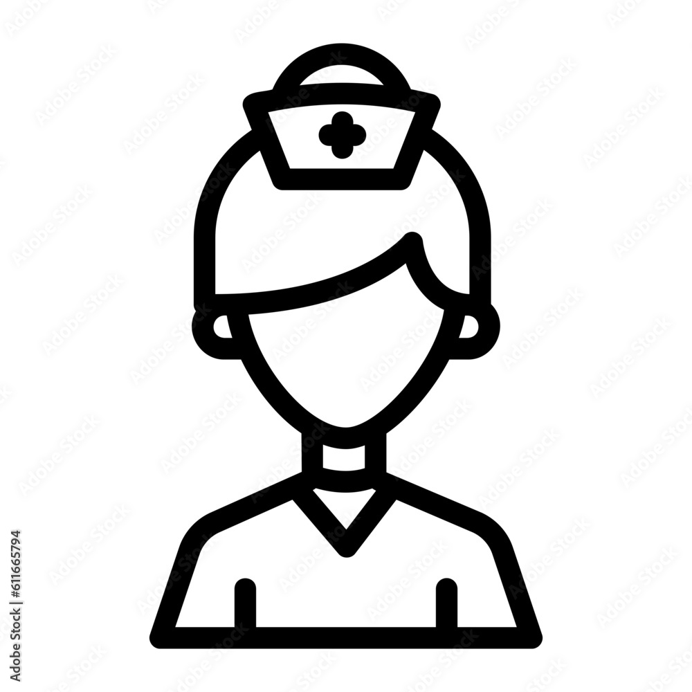 nurse line icon nurse line icon