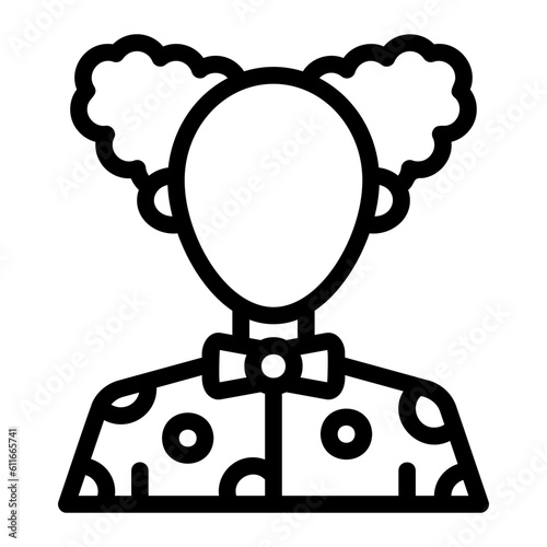 clown line icon