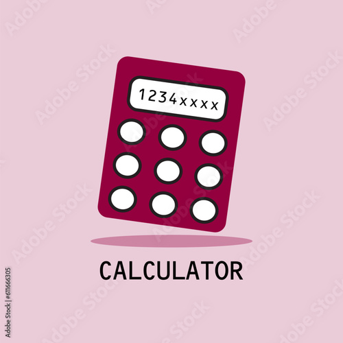 Vector illustration calculator icon suitable for your education book