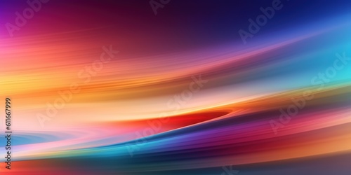 abstract background with smooth wavy lines in orange and blue colors created with generative AI technology.
