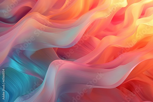 abstract background with smooth colorful lines. created with generative AI technology.
