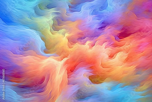 abstract background with smooth colorful lines. created with generative AI technology.