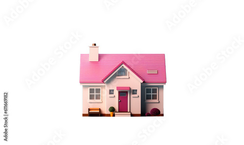 Fototapeta Naklejka Na Ścianę i Meble -  toy house on white background HD transparent background PNG Stock Photographic Image