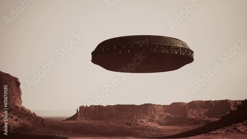 unidentified flying object above the Arizona landscape photo