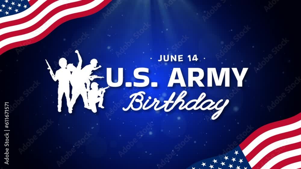 Happy Birthday United States Army video animation. United States Army