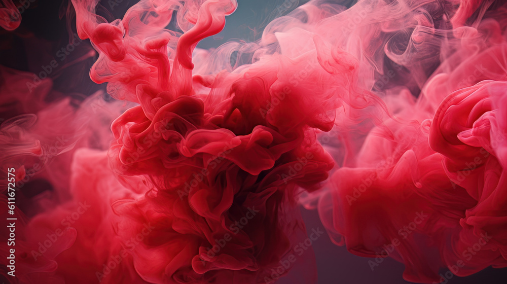 Obraz premium Red smoke background -Generative AI