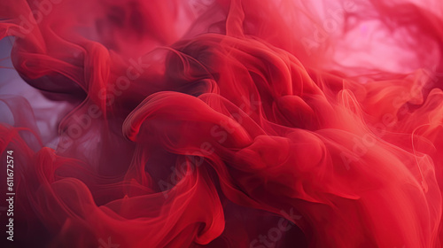 Abstract red smoke mist fog on a background. Texture. Design element-Generative AI