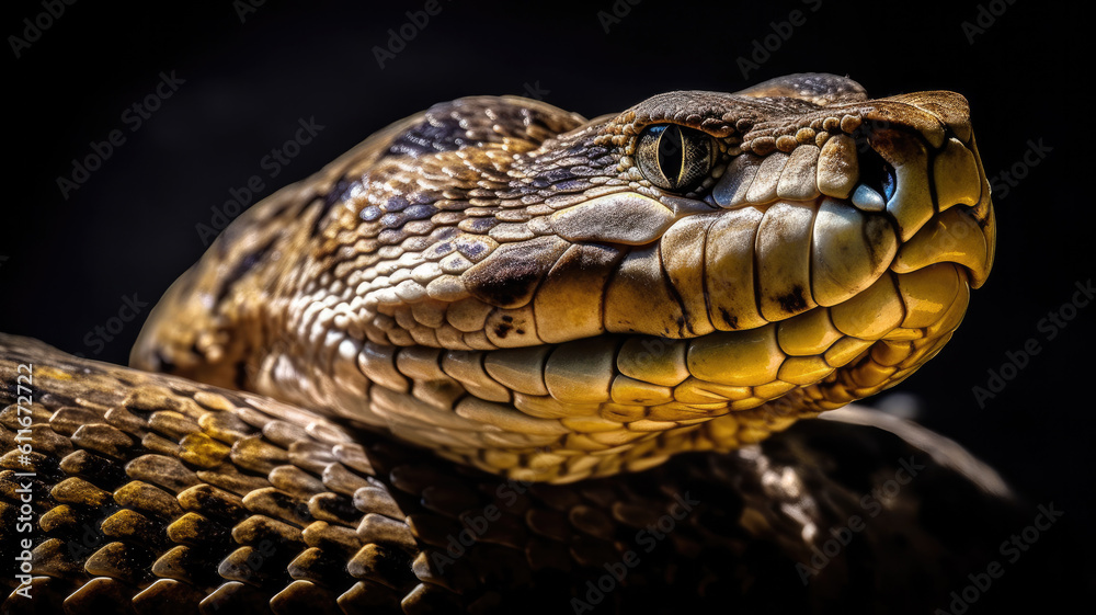 Fototapeta premium python in detailed view created with Generative AI technology
