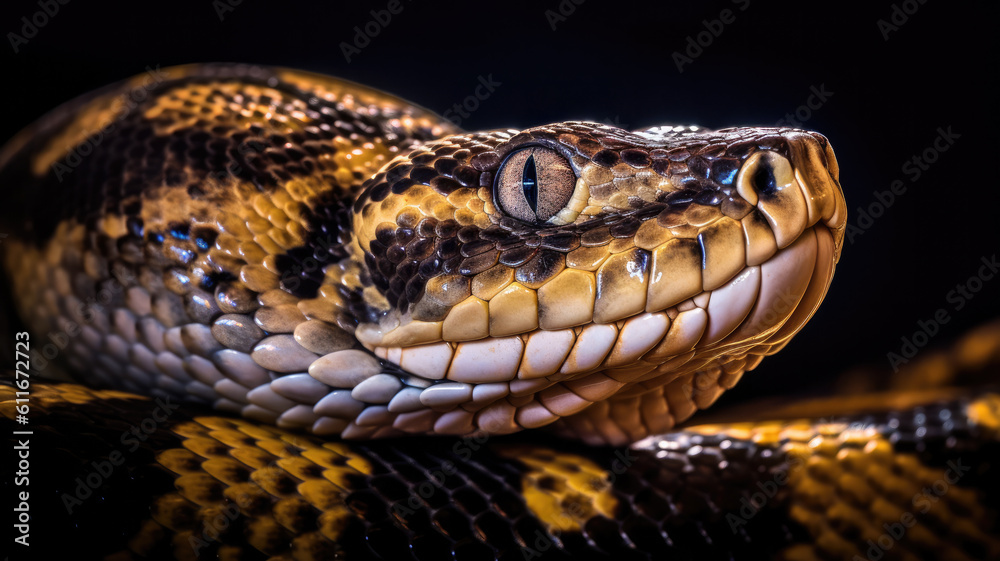 python in detailed view created with Generative AI technology python in detailed view created with Generative AI technology