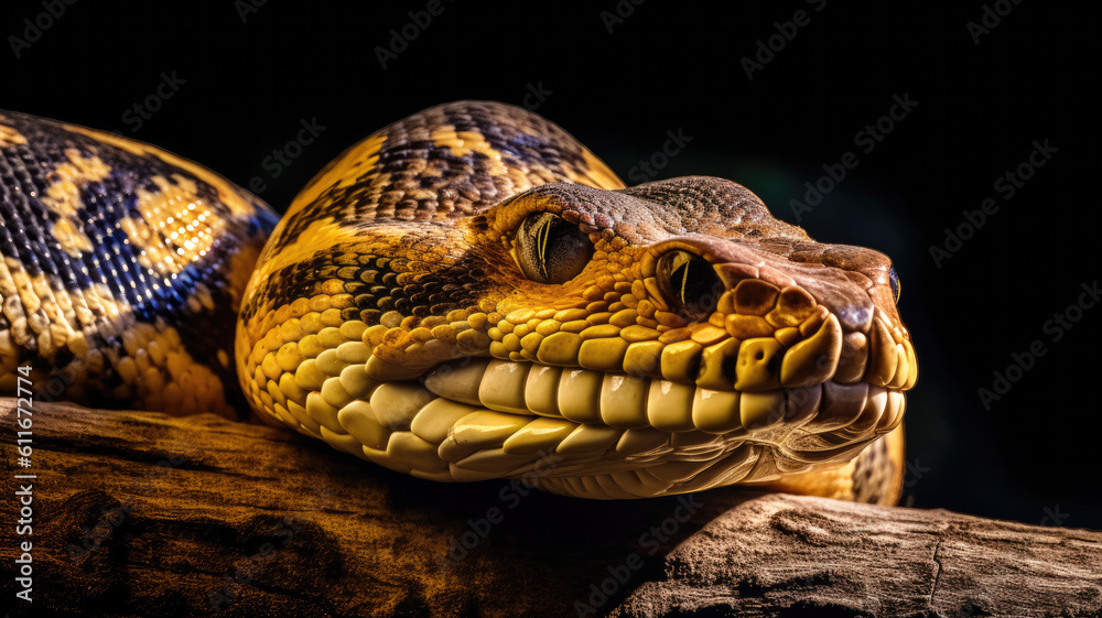 python in detailed view created with Generative AI technology python in detailed view created with Generative AI technology