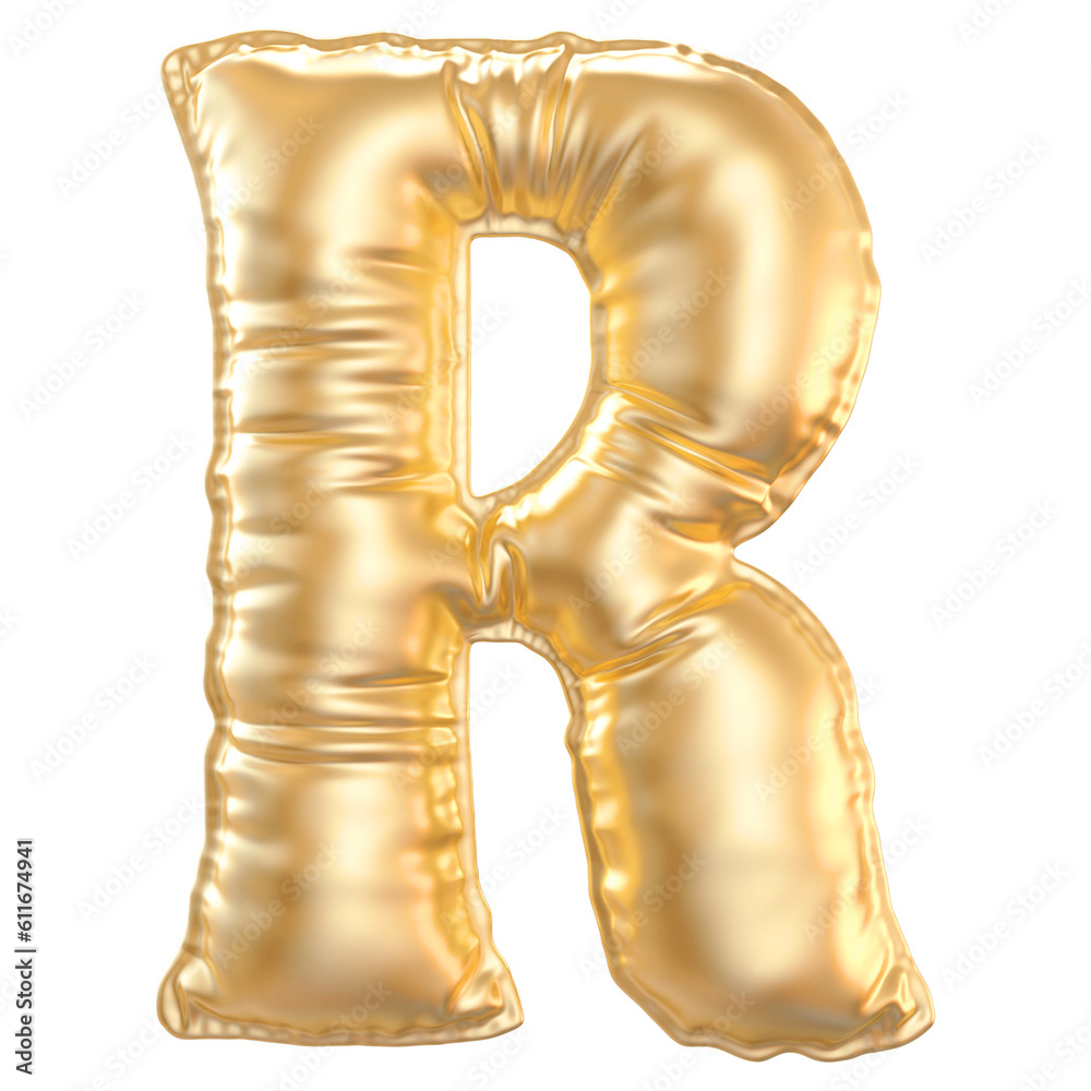 Balloon Letter R Gold Balloon Letter R Gold