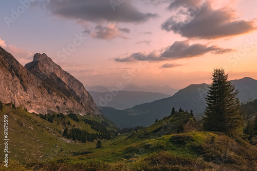French Alps sunset
