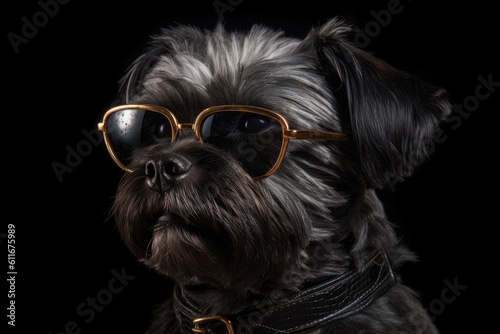 Funny Dog Wearing Sunglasses, Dog wearing sun shades, cool hilarious dog wearing glasses, 3D painted dog wearing glasses
