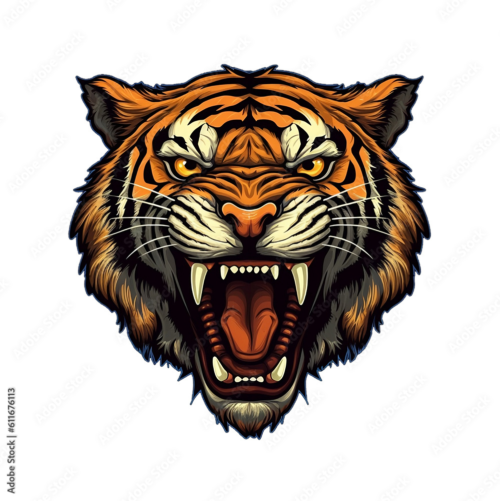Angry Tiger Head, Generative AI
