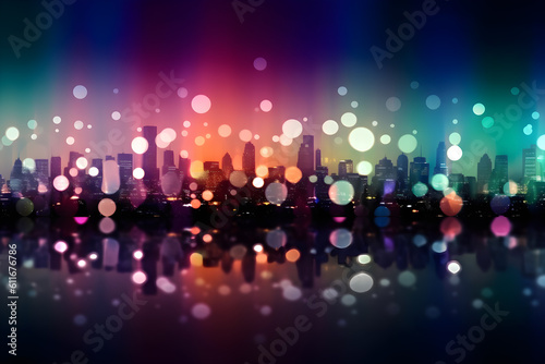 abstract background with colorful circular bokeh lights
