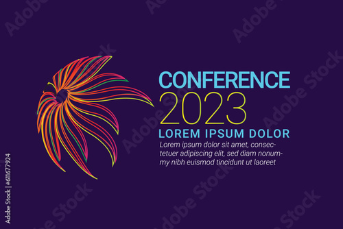 Modern Abstract Colorful Conference Logo Template for Your Event or Conference. Modern Colorful Logo Template Ready For Use, Modern Initial Logo