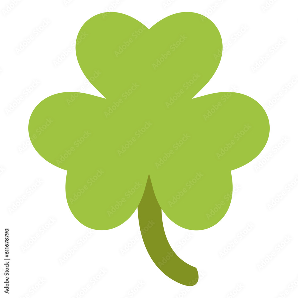 Illustration of Clover Leaf design Flat Icon Illustration of Clover Leaf design Flat Icon