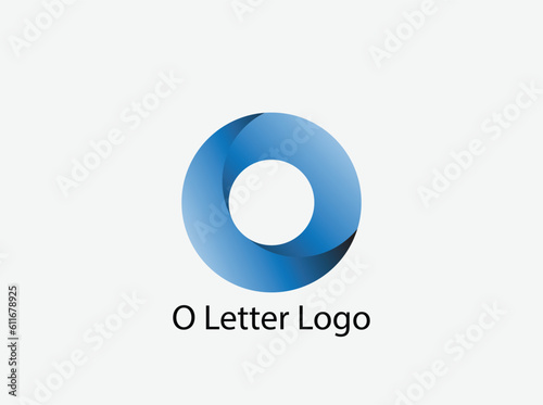 o letter vector logo, 3d disital multi color creative logo, mordern O lettre logo