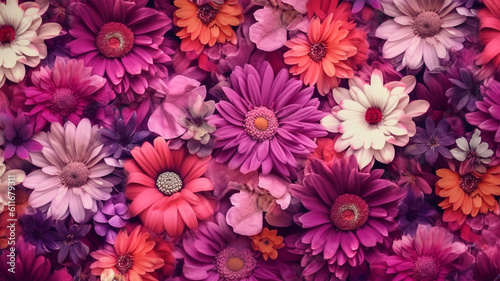 Pattern of flowers for wallpapers, flyers, banners, advertising, copy space