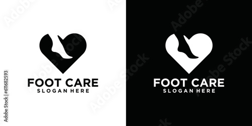 Foot Care logo design template foot health and care logo