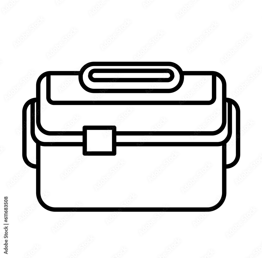 Cute Lunchbox back to school cartoon outline icon Cute Lunchbox back to school cartoon outline icon