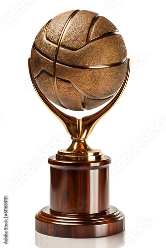 basketball trophy, 3d Champion trophy, sport award, Winner prize, champions celebration winning concept