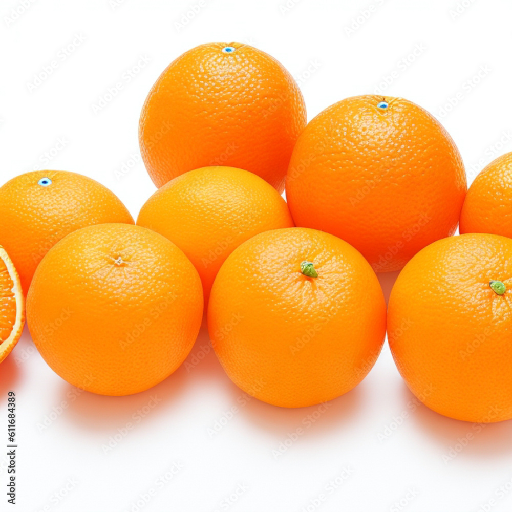 fresh beautiful orange fruits sliced closeup isolated on white background fresh beautiful orange fruits sliced closeup isolated on white background